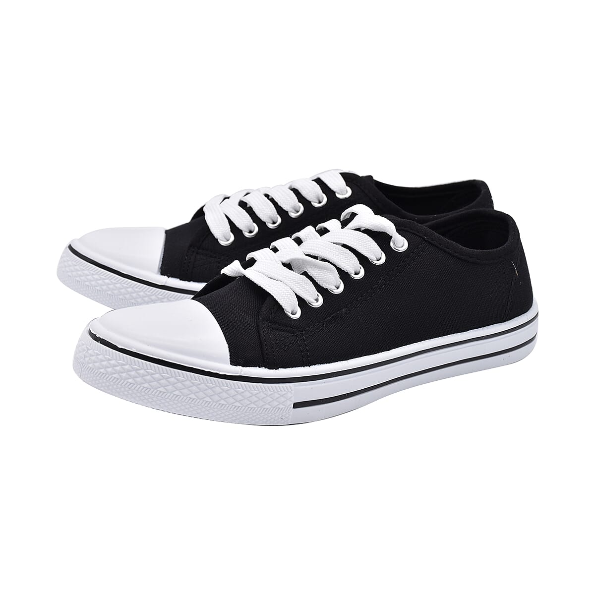 Black Star Canvas Lace Up Shoes - Size 7 (US) image number 1