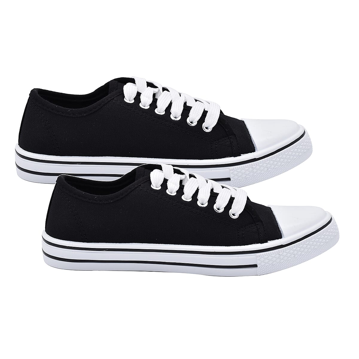 Black Star Canvas Lace Up Shoes - Size 7 (US) image number 2