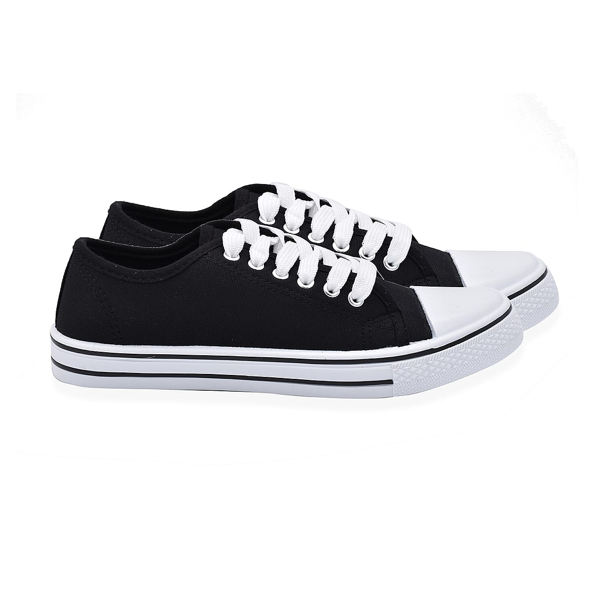 Black Star Canvas Lace Up Shoes - Size 8 (US) image number 2