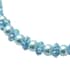 Simulated Blue Pearl and Glass Beaded Necklace 20-22 Inches in Silvertone image number 2