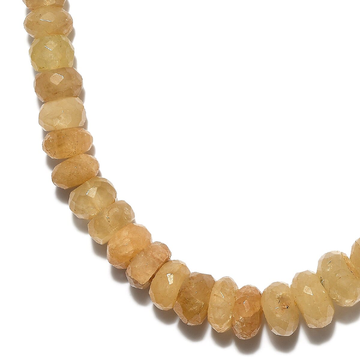 Yellow Aventurine Beaded Necklace 18 Inches in Platinum Over Sterling Silver 136.75 ctw image number 1