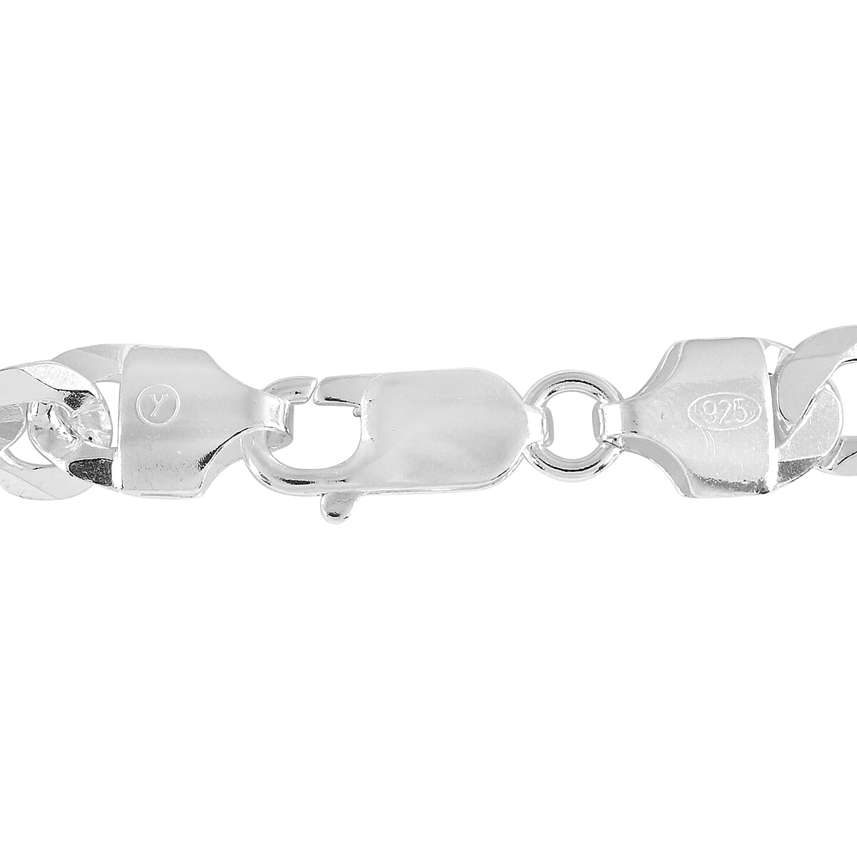 Italian Curb Chain Necklace 24 Inches in Sterling Silver 26.70 Grams image number 2
