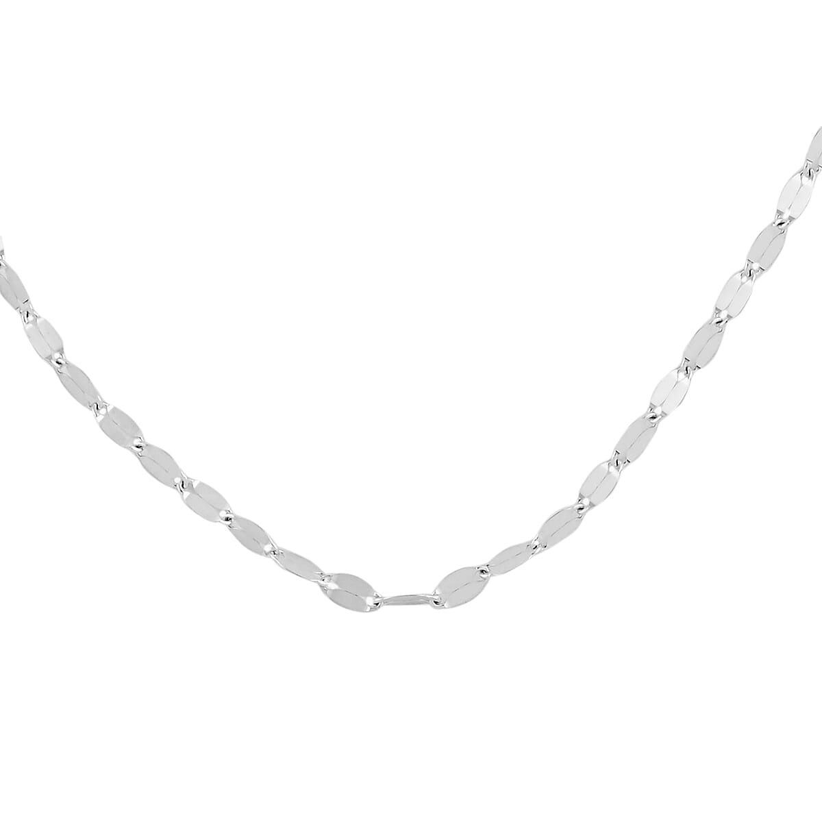 Maestro Gold Collection Italian 10K White Gold Mariner Necklace 32 Inches 1.30 Grams image number 1