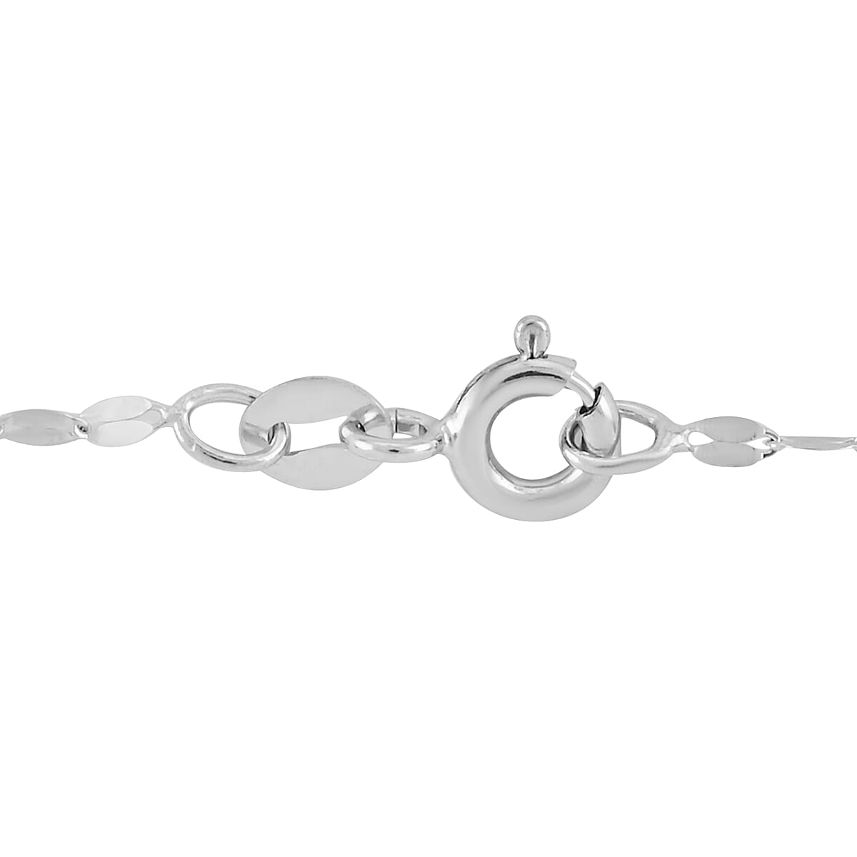 Maestro Gold Collection Italian 10K White Gold Mariner Necklace 32 Inches 1.30 Grams image number 2