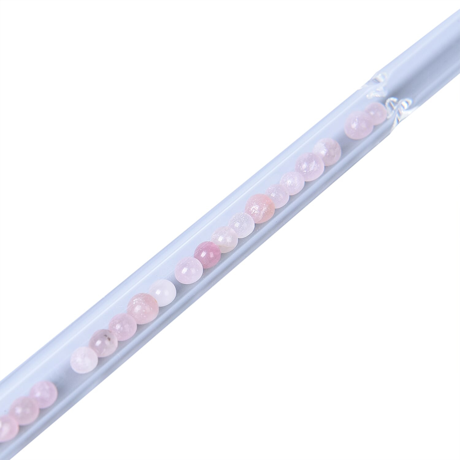 Set of 2 Rose Quartz - Natural Gemstone Crystal Drinking Straw Gift Set