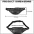 Black 100% Genuine Leather RFID Fanny Bag (15"x6.25) image number 3