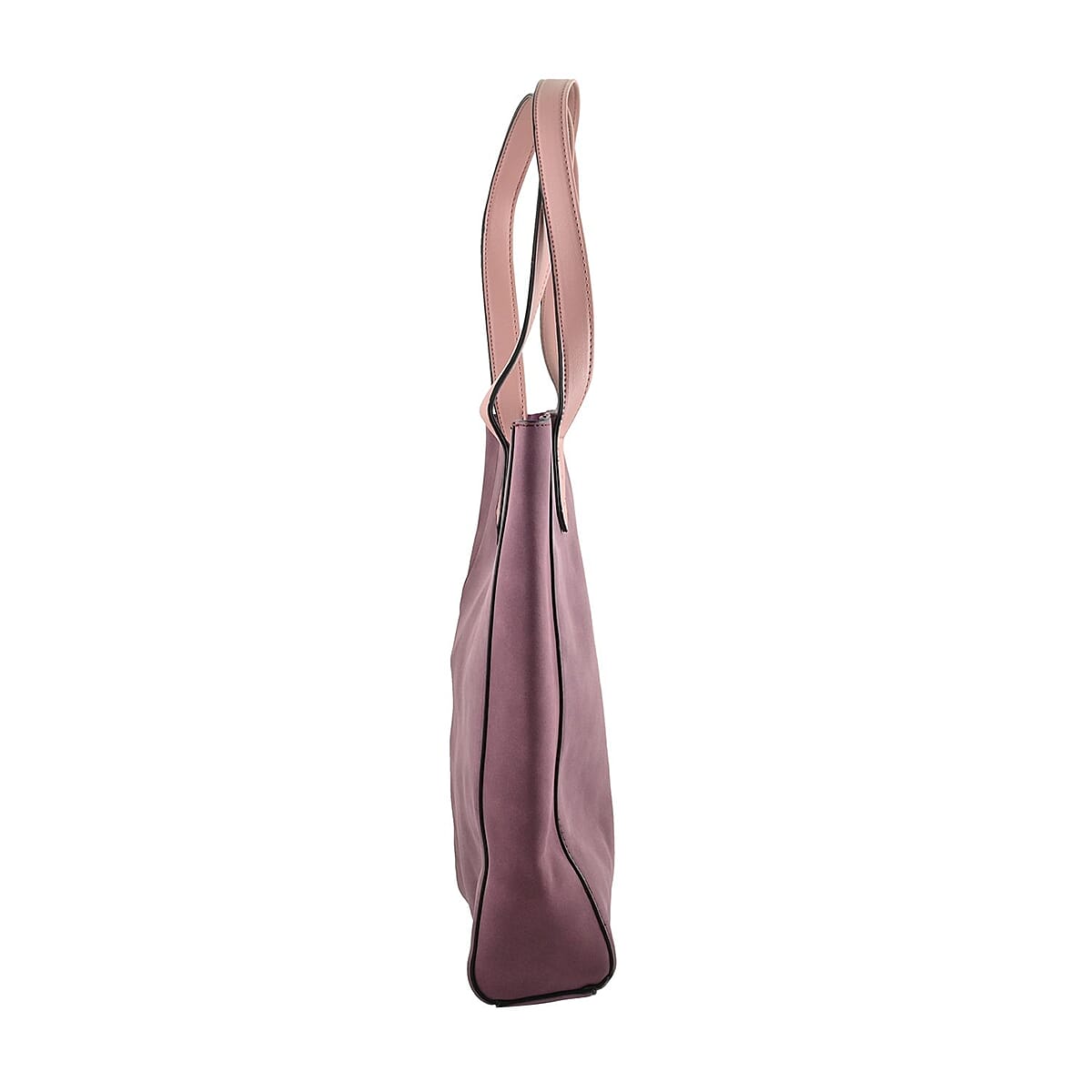 LULU DHARMA Closeout Mauve Vegan Leather Tall Tote Bag image number 1