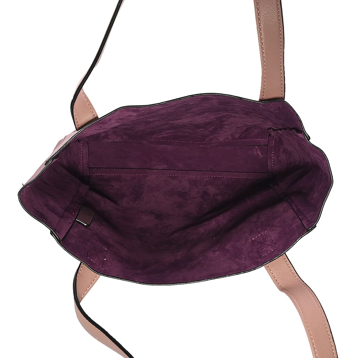 LULU DHARMA Closeout Mauve Vegan Leather Tall Tote Bag image number 3
