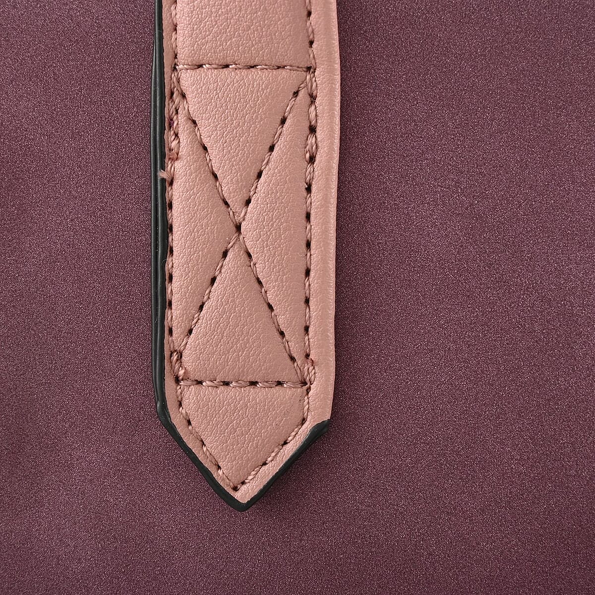 LULU DHARMA Closeout Mauve Vegan Leather Tall Tote Bag image number 4