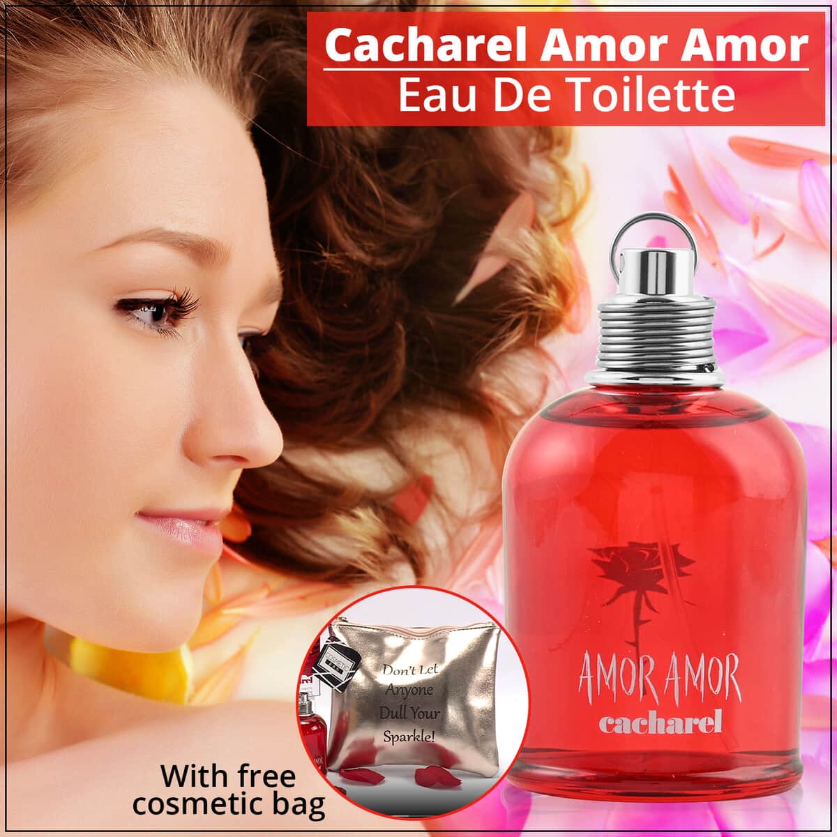 Buy Cacharel Amor Amor Eau De Toilette 3.4 oz with FREE Cosmetic Bag at