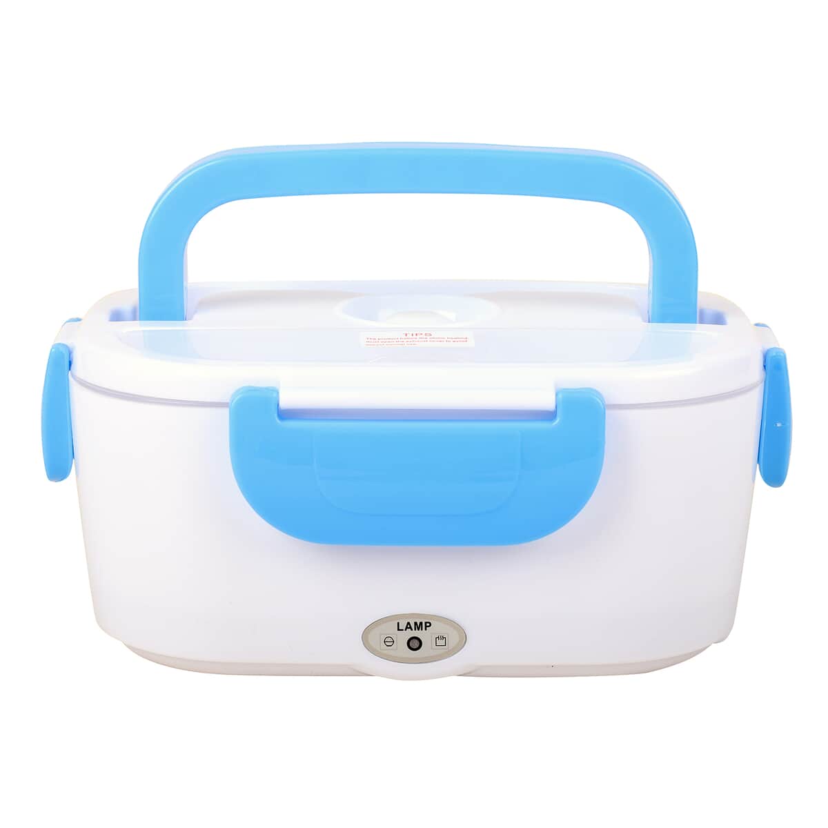 White & Blue Portable Electric Heating Lunch Box (50W) (9.25x6.49x4.13) image number 0