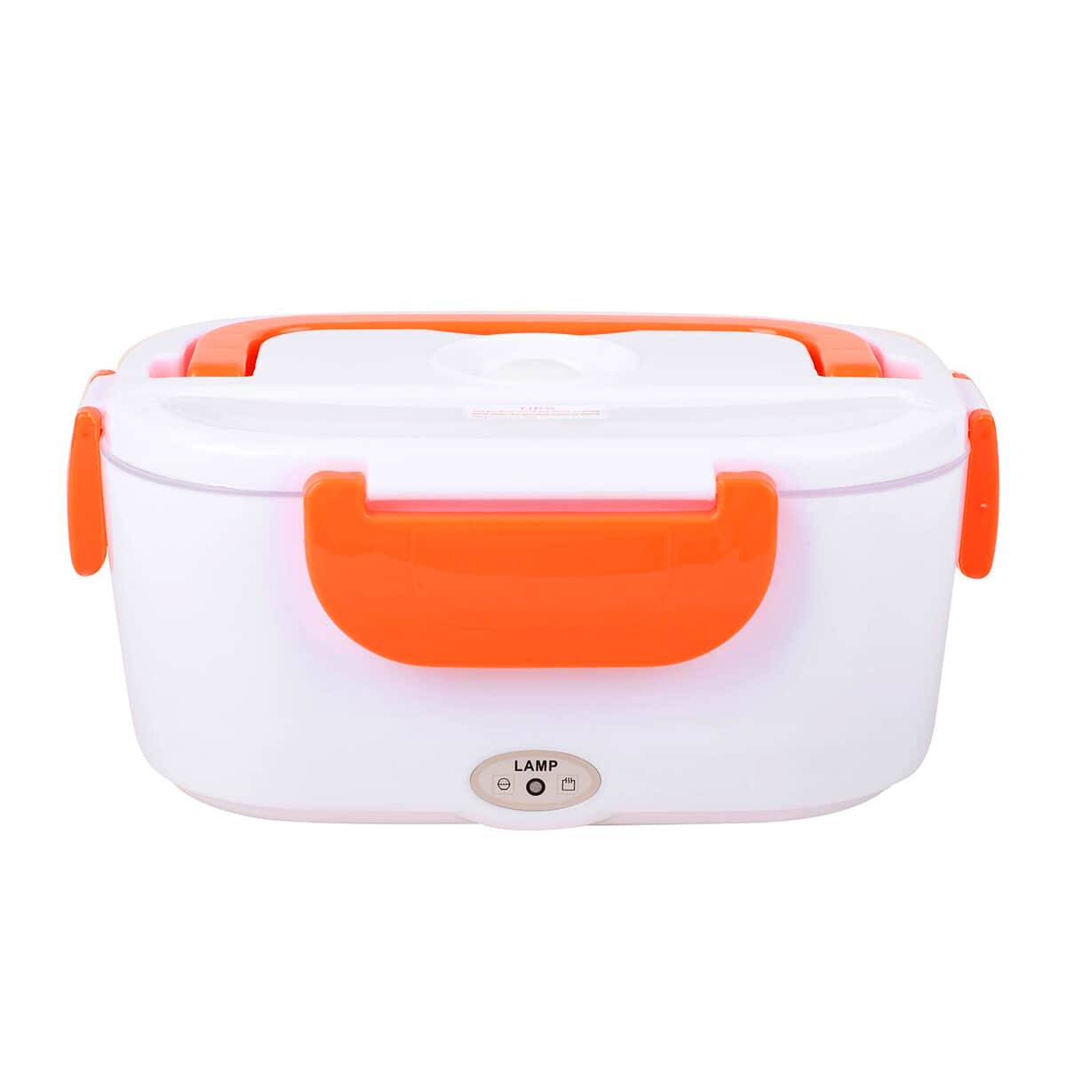 White & Orange Portable Electric Heating Lunch Box - 40W, Best Electric Heating Lunch Box, Bento Hot Heated Lunch Box, Best Lunch Box to Keep Food Hot image number 0