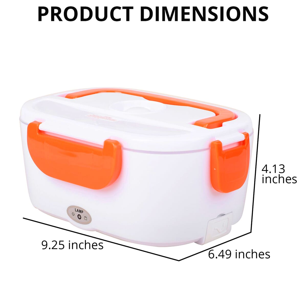 Buy White & Orange Portable Electric Heating Lunch Box - 40W, Best
