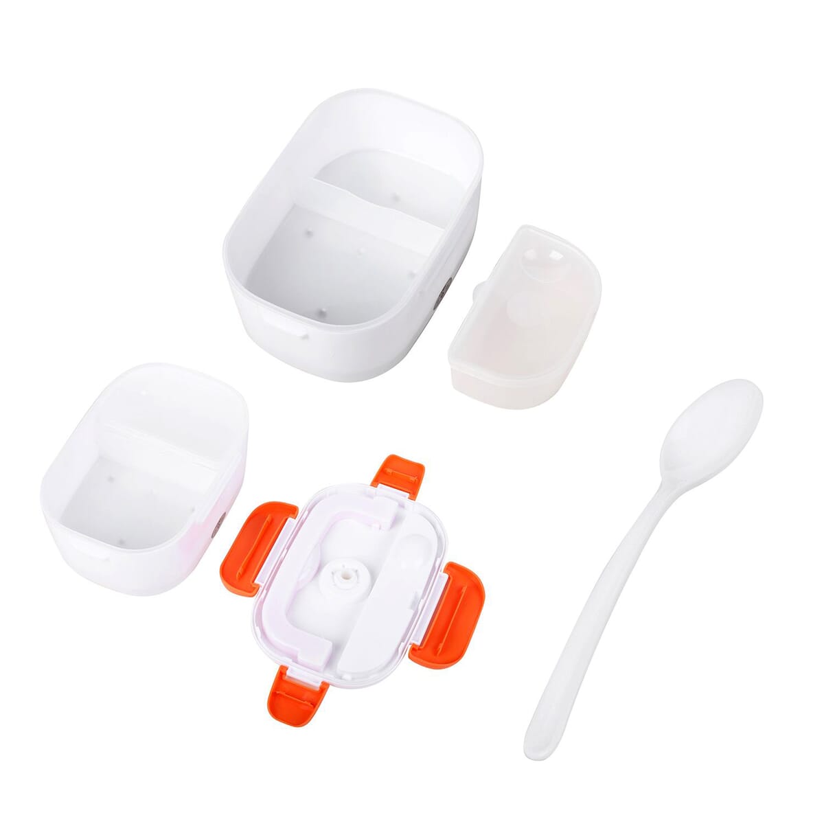 Buy White & Orange Portable Electric Heating Lunch Box - 40W, Best