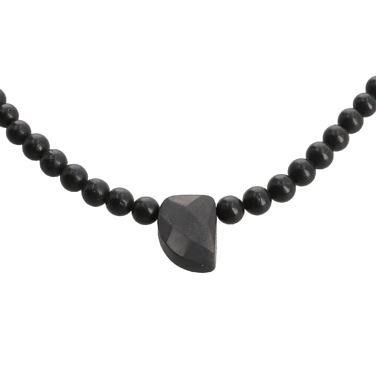 Shungite Beaded Necklace (18 Inches) Approx 120ctw image number 2