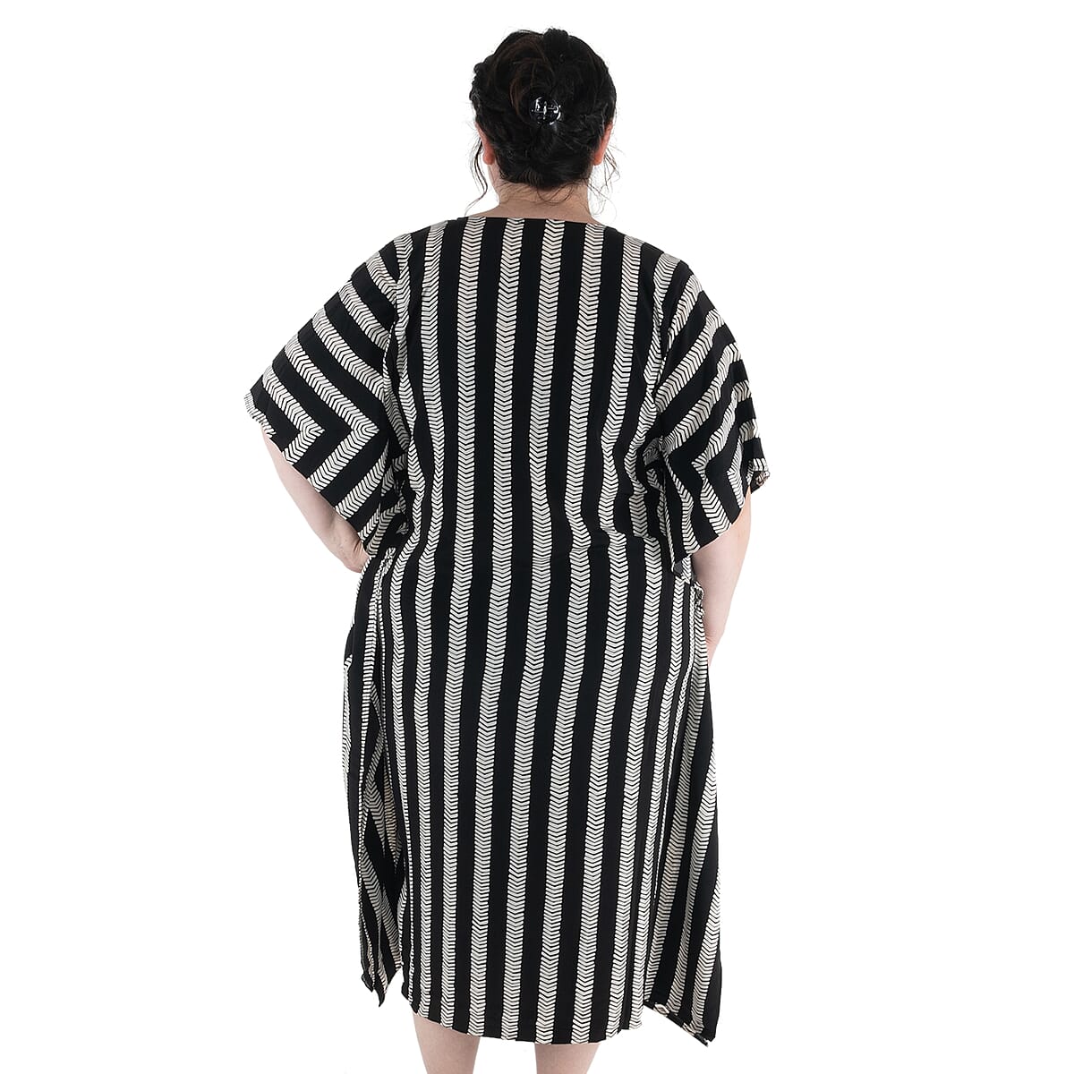 DUBGEE by Whoopi Goldberg Herringbone Microfiber Kaftan - L image number 1