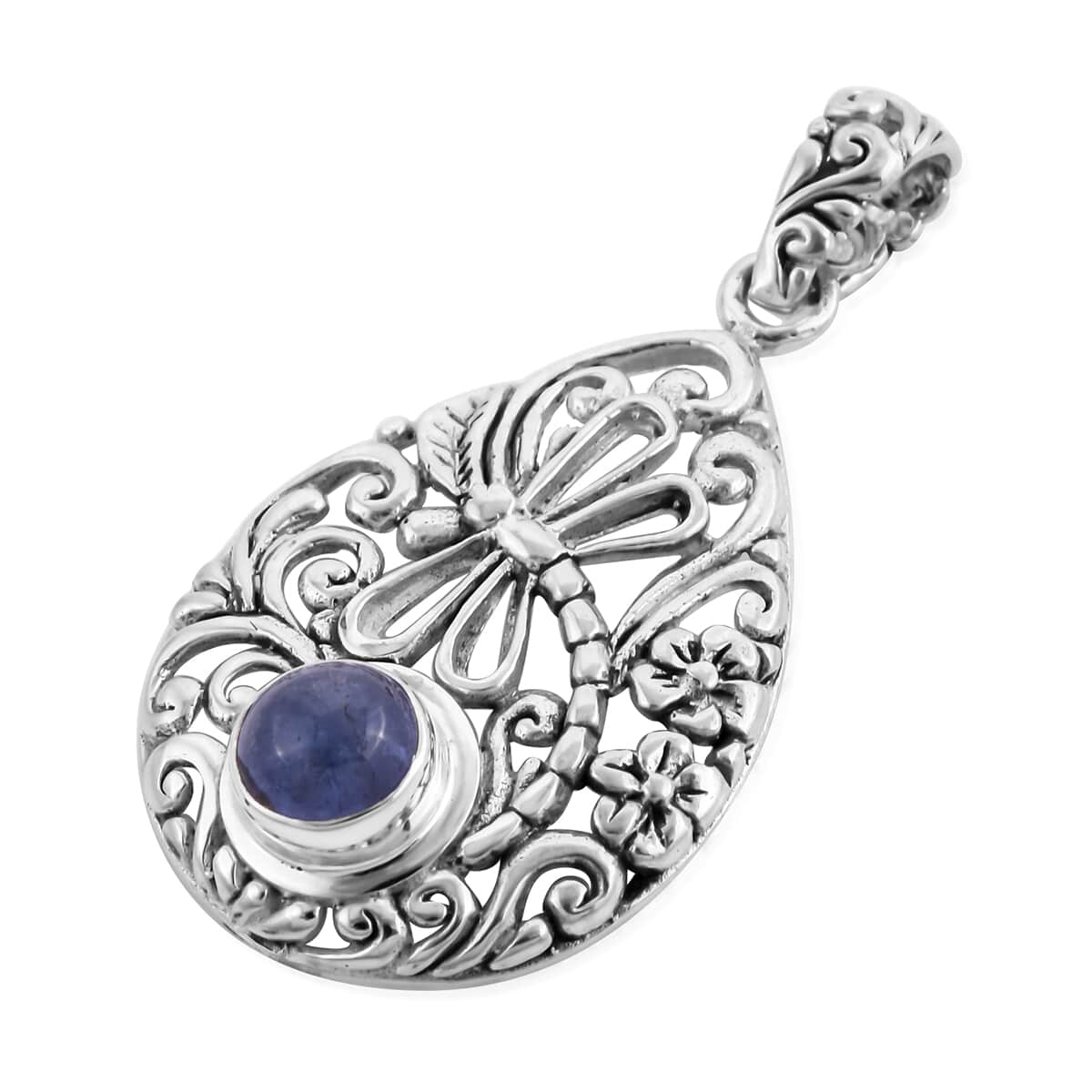 Bali Legacy Tanzanite Dragonfly Pendant in Sterling Silver 1.90 ctw image number 2