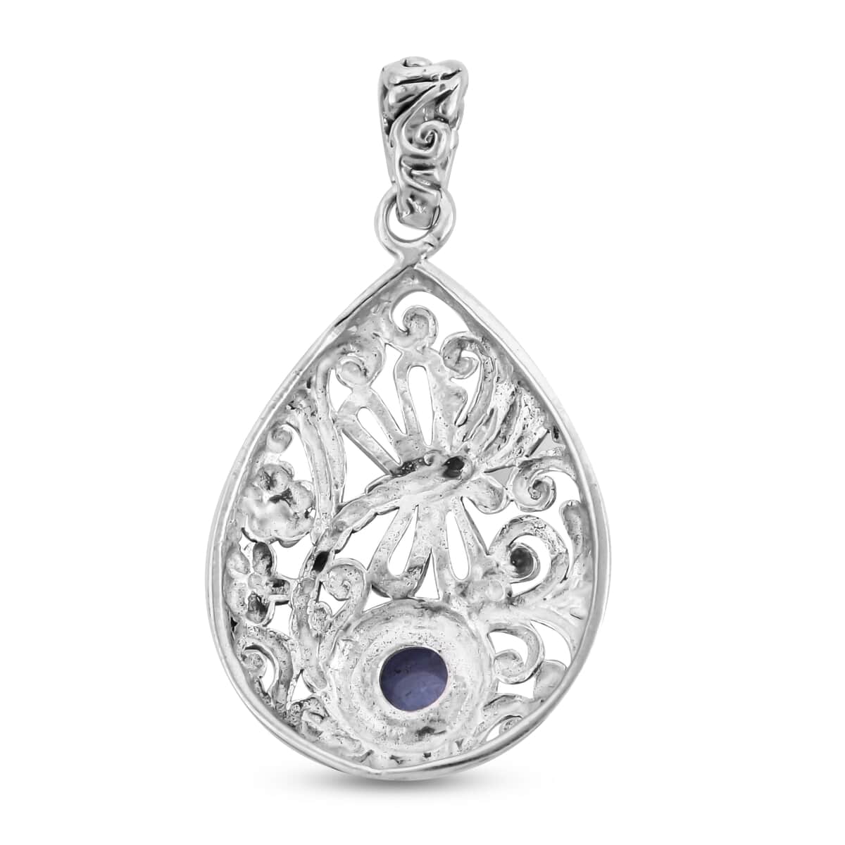 Bali Legacy Tanzanite Dragonfly Pendant in Sterling Silver 1.90 ctw image number 3