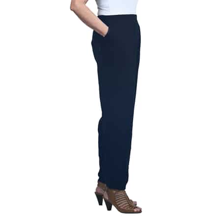 Women's Cotton Pants Gray High Waisted Harem Loose Soft Elastic Waist White Summer  Pants Blue Casual 2022 Trousers For Female H