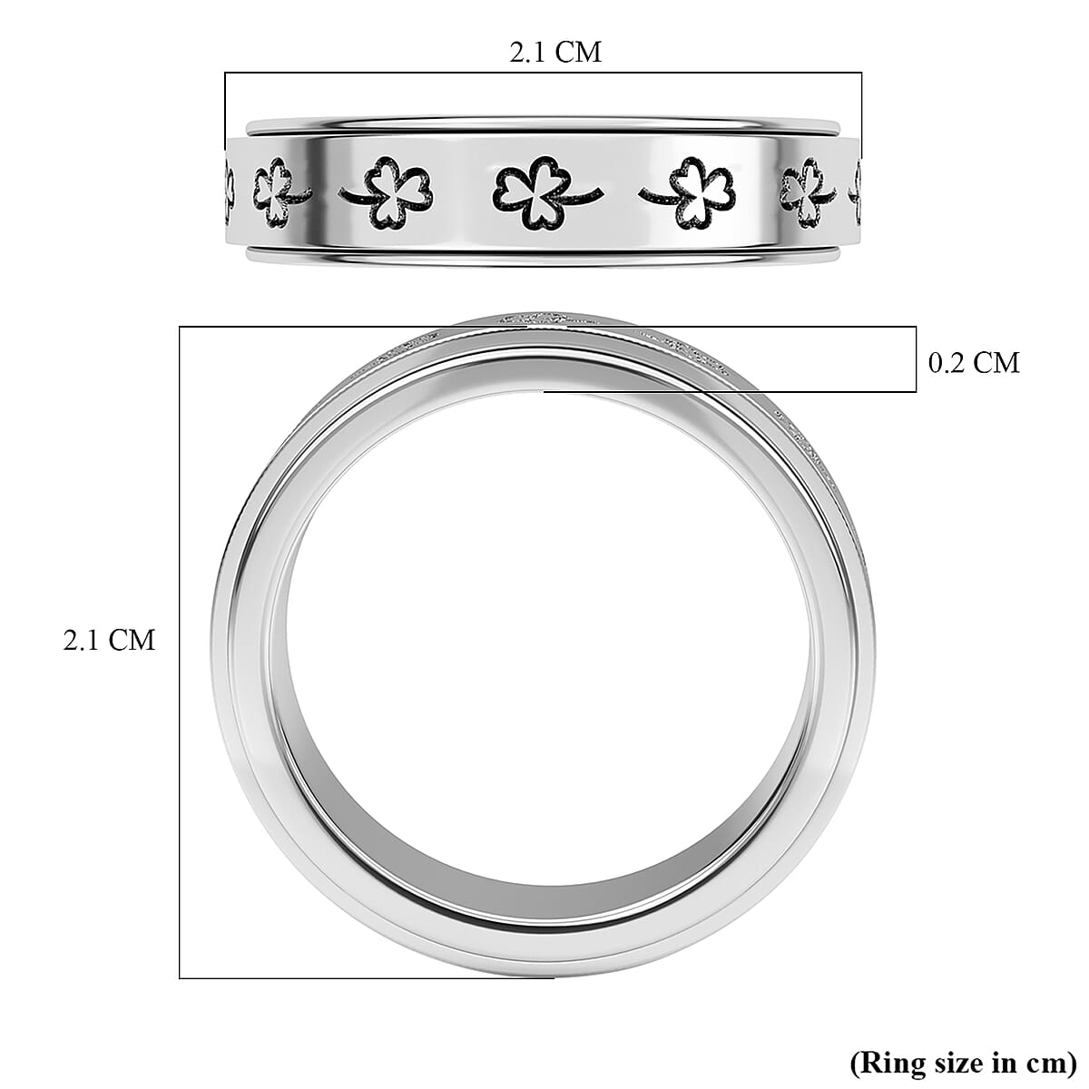 Sterling Silver Spinner Ring, Anxiety Ring for Women, 925 Sterling Silver Spinner Ring, Fidget Rings for Anxiety for Women, Stress Relieving Anxiety Ring (Size 6.0) (4 g) image number 8