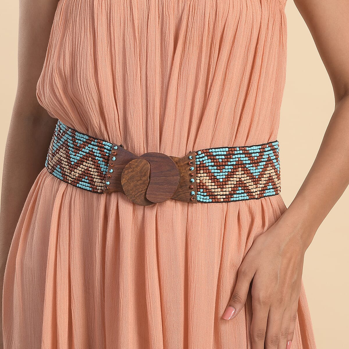 Handcrafted Southwestern Stretch Belt Southwest Ribbon Club Belt main image 2