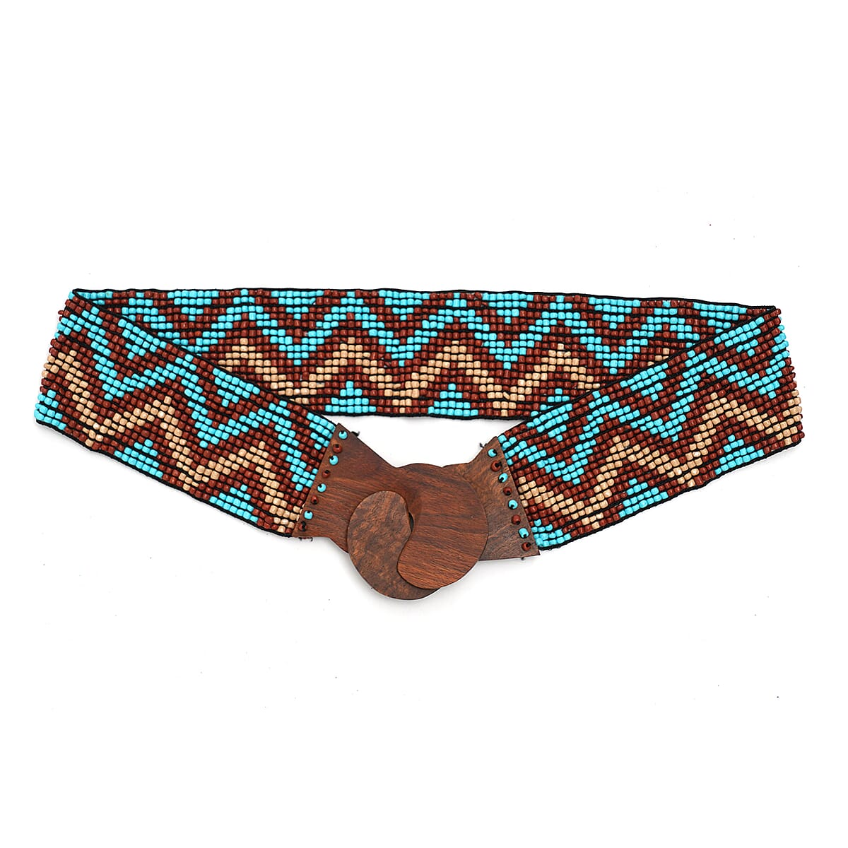 Buy Handcrafted Multi Color Southwestern Seed Beaded Stretch  display picture 1