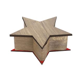 Natural Star Shaped Laminated MDF Storage & Gift Box