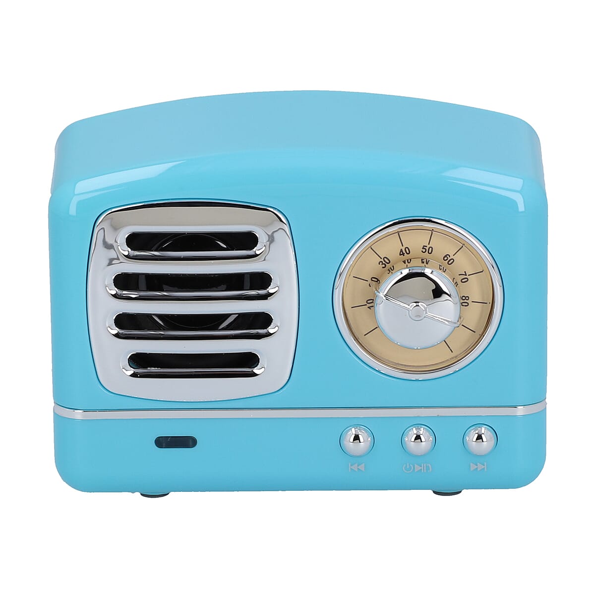 Retro Radio Inspired Multi-functional Bluetooth Speaker- Blue (Battery 400mAh) image number 0