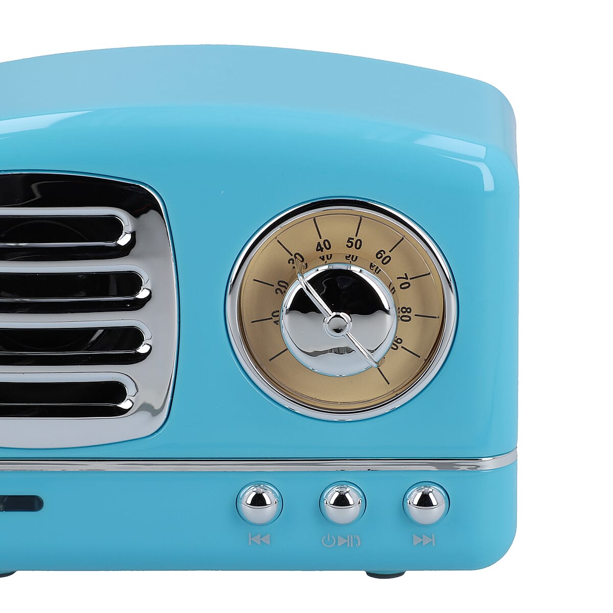 Retro Radio Inspired Multi-functional Bluetooth Speaker- Blue (Battery 400mAh) image number 4