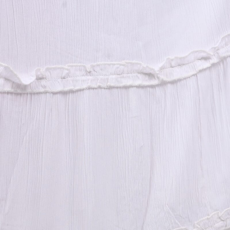 Jovie White Tiered Spaghetti Strap Dress - S