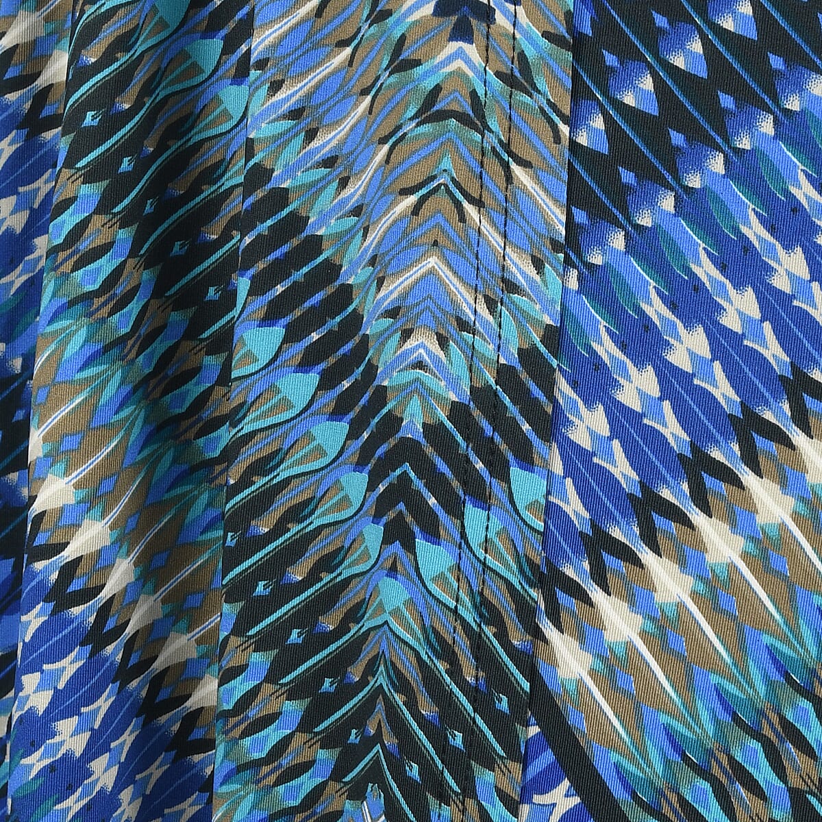 JOVIE Blue Geometric Elastic Waist Dress - XL image number 3