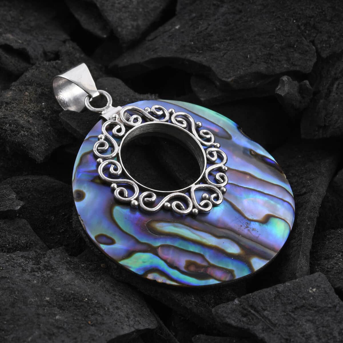 Abalone Shell Pendant in Sterling Silver image number 1