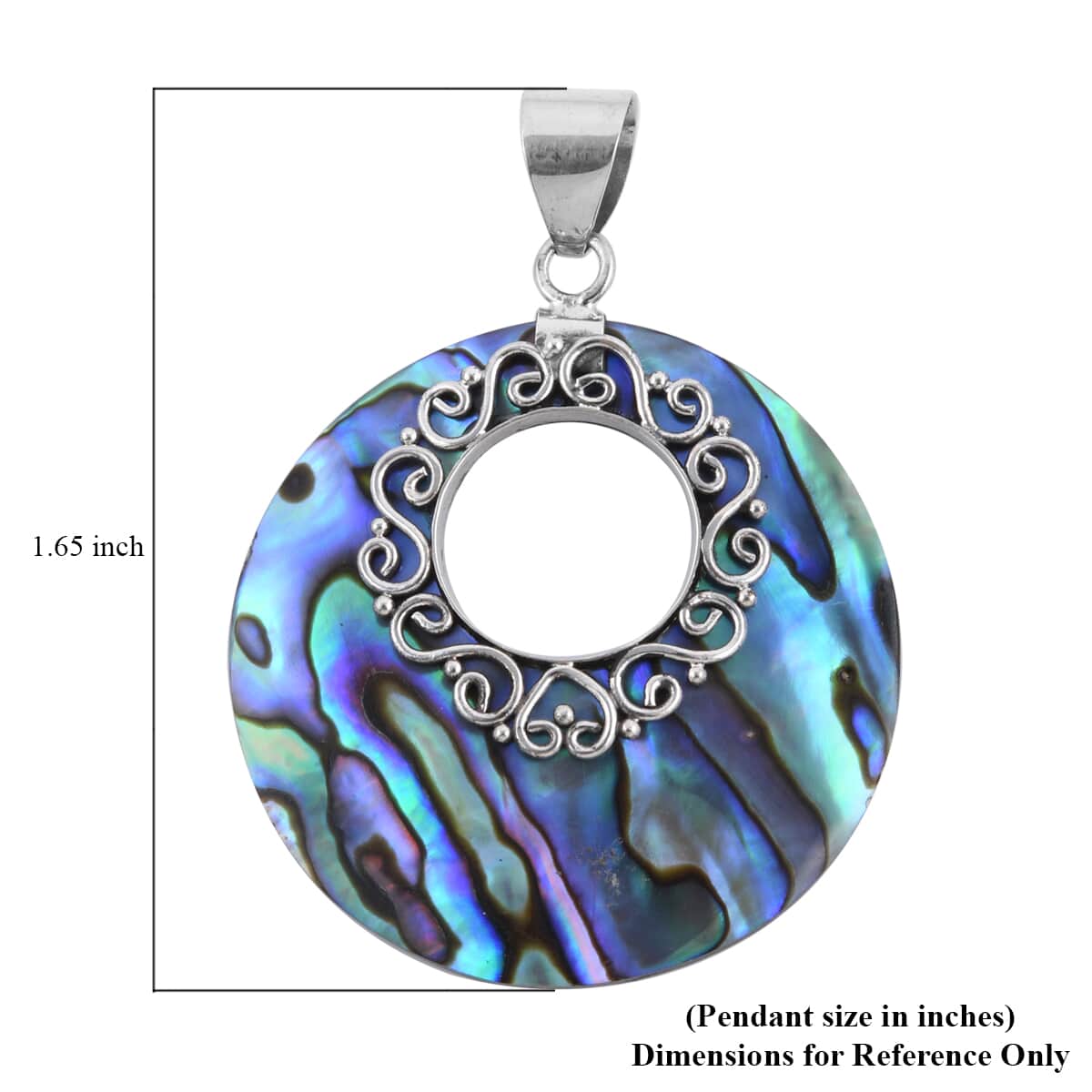 Abalone Shell Pendant in Sterling Silver image number 4