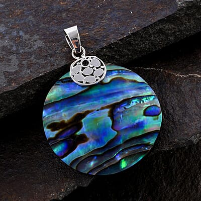 Abalone Shell Pendant in Sterling Silver