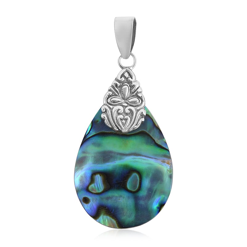 Abalone Shell Pendant in Sterling Silver