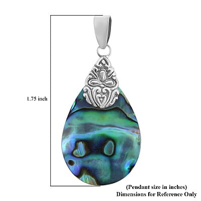 Abalone Shell Pendant in Sterling Silver