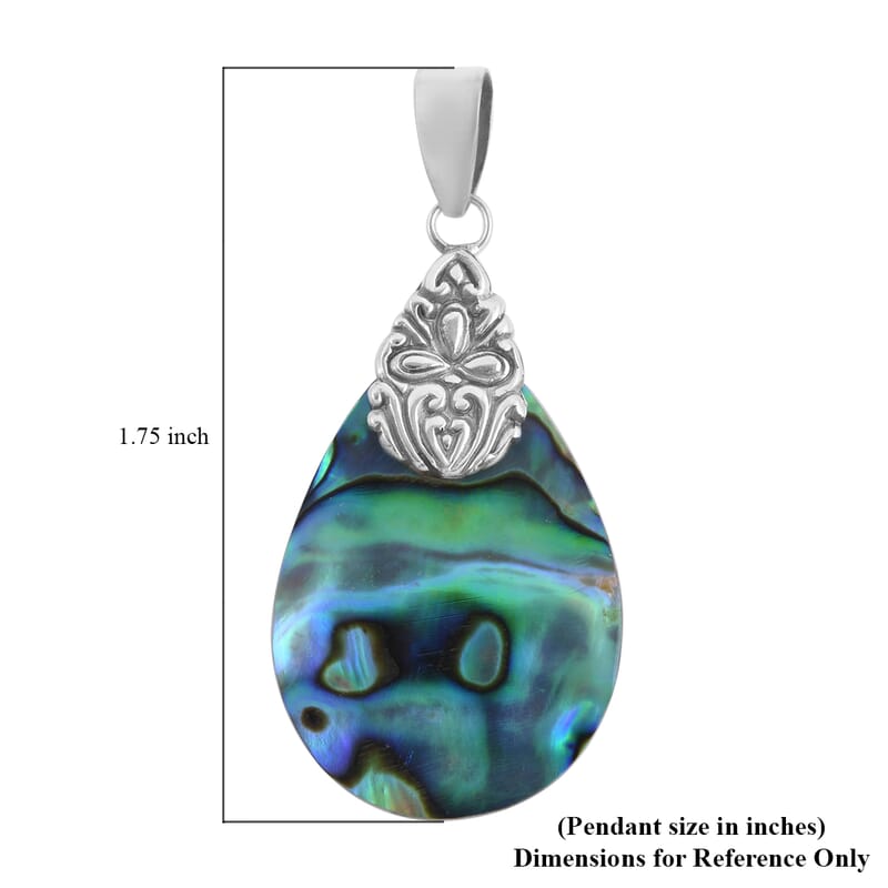 Abalone Shell Pendant in Sterling Silver