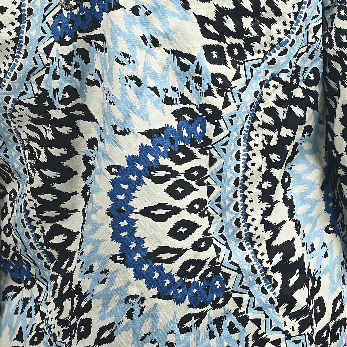 HAZAN Blue Moroccan Print Blazer - M image number 3