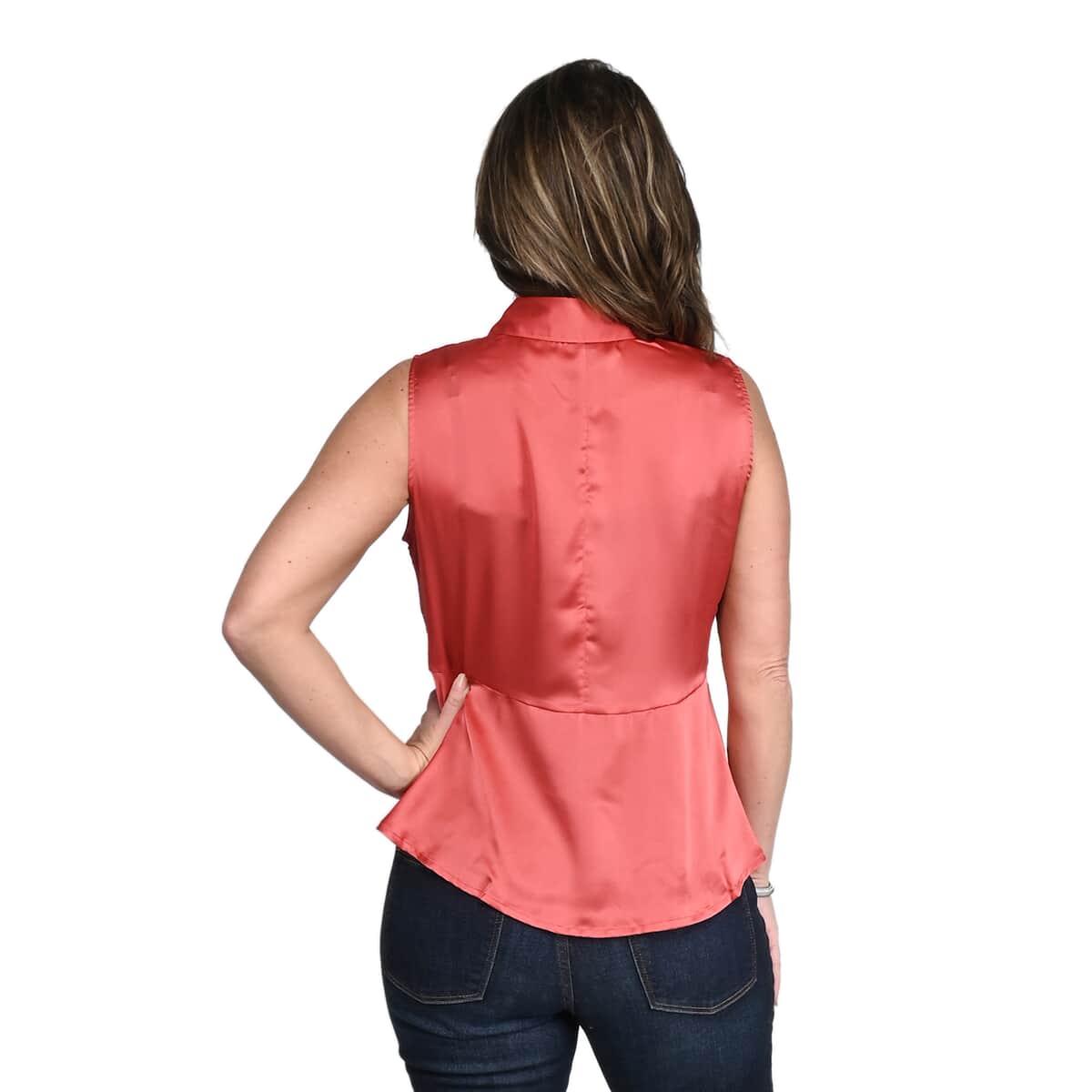 HARVE BENARD Coral Sleeveless Blouse - L image number 1