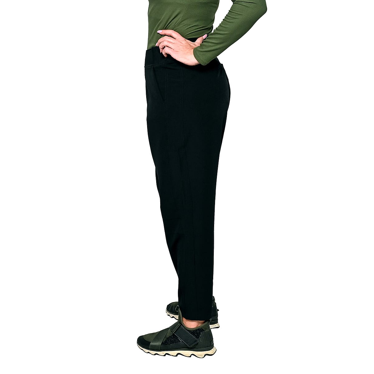 Weather Proof Black Athletic Jogger Capri - S image number 2