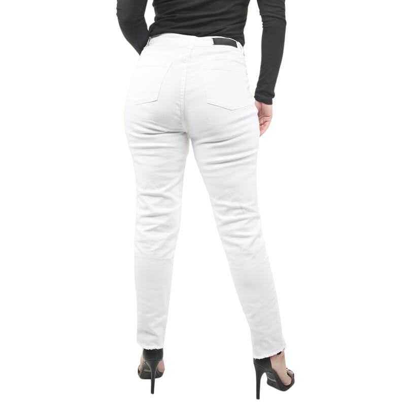 Halston White Denim Skinny High Waist Jeans - Size 8