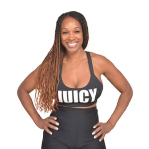 Juicy Couture Black Big Logo Sports Bra - L