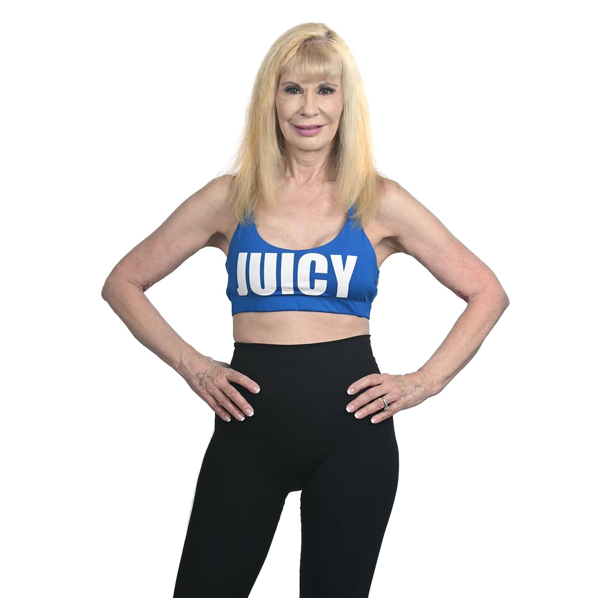 Juicy Couture Blue Big Logo Sports Bra - L image number 0