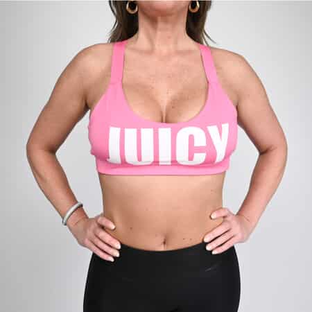 Buy Juicy Couture Pink Big Logo Sports Bra - L at ShopLC.