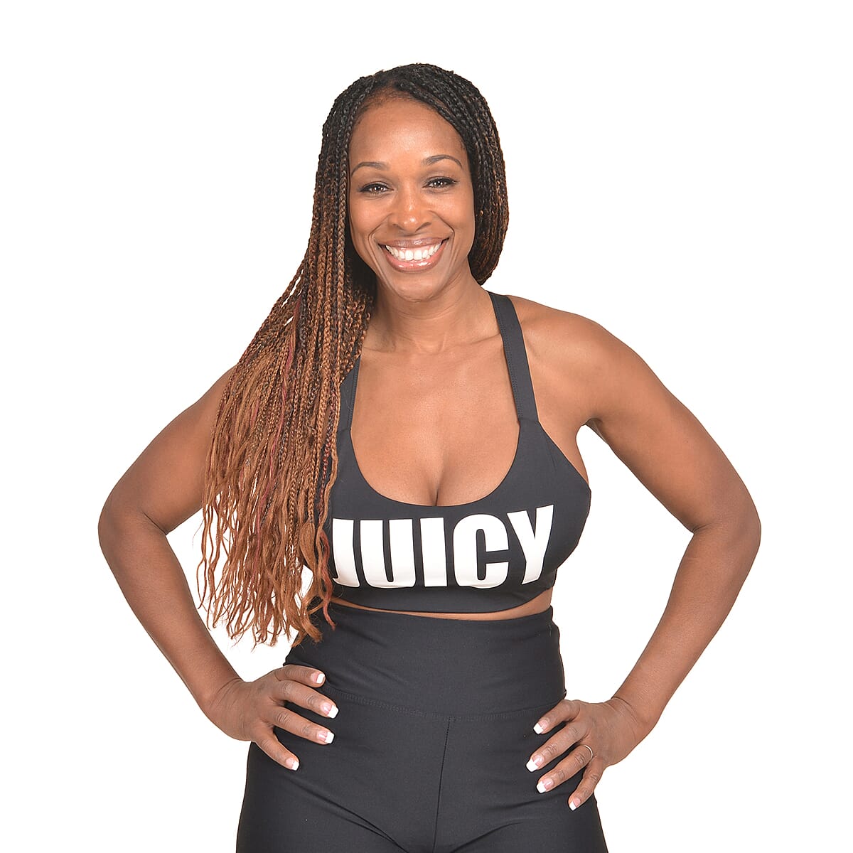 Mother's day jewelry JUICY COUTURE Black Big Logo Sports Bra - S at ShopLC