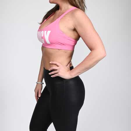Mother's day jewelry JUICY COUTURE Pink Big Logo Sports Bra - S at ShopLC