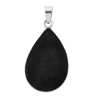 Abalone Shell Pear Pendant without Chain in Sterling Silver