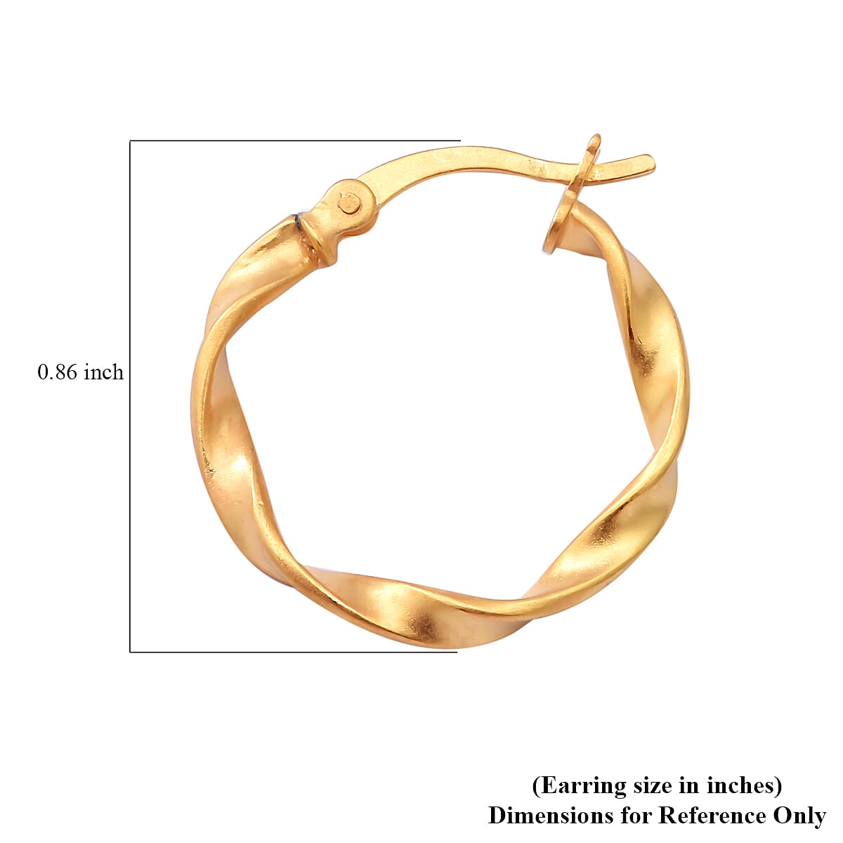 14K Yellow Gold Over Sterling Silver Scalloped Hoop Earrings 1.40 Grams image number 2