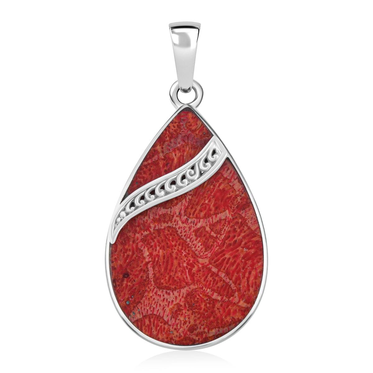 Sponge Coral Pendant in Sterling Silver image number 0