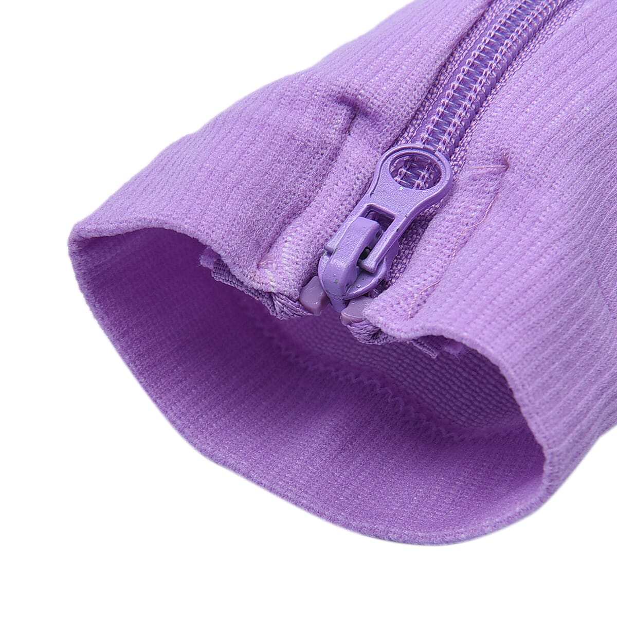 Set of 2 Pairs Purple Zipper Compression Socks with Open Toe (S/M)-15-20mmHg image number 3